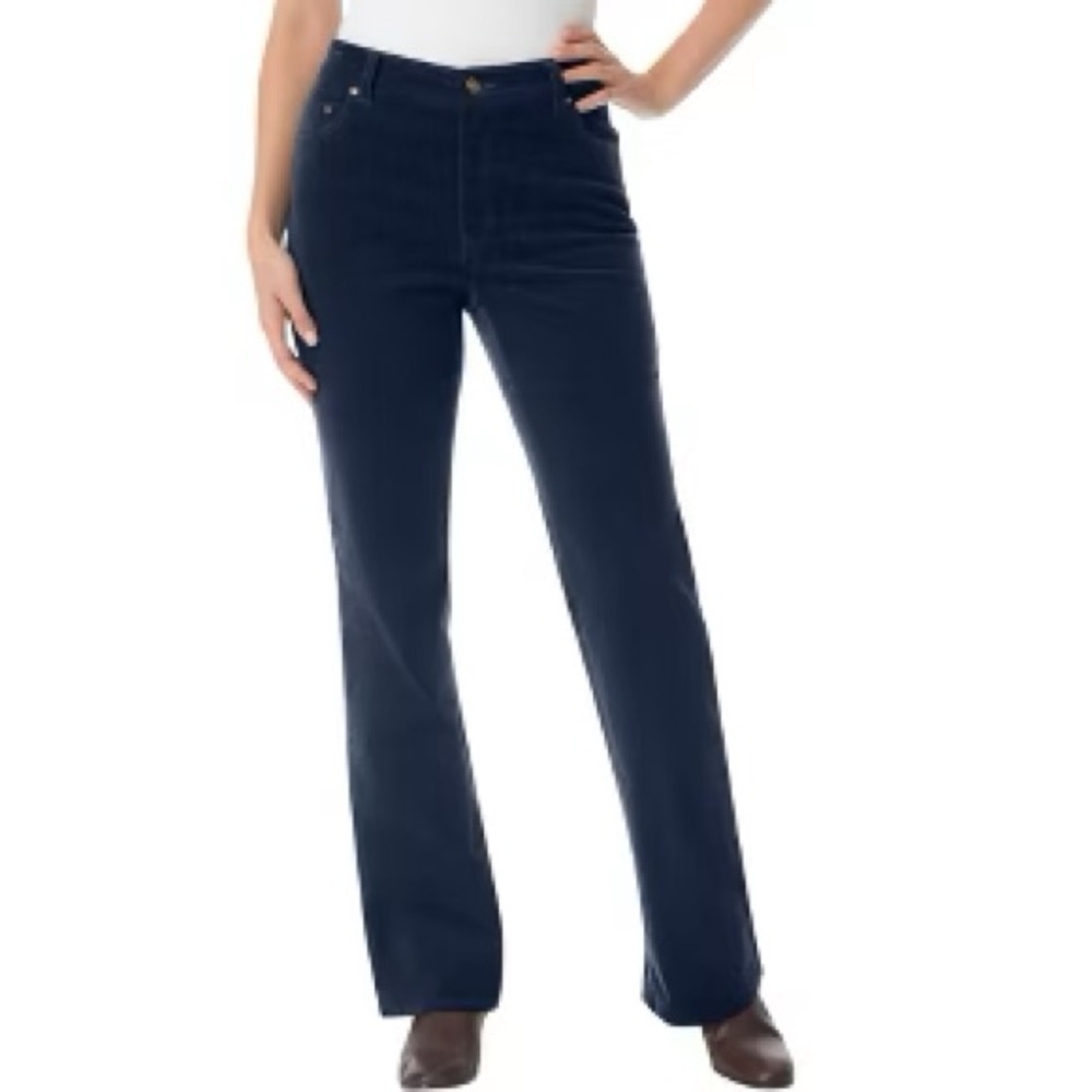 Woman Within Deep Blue Corduroy Pants